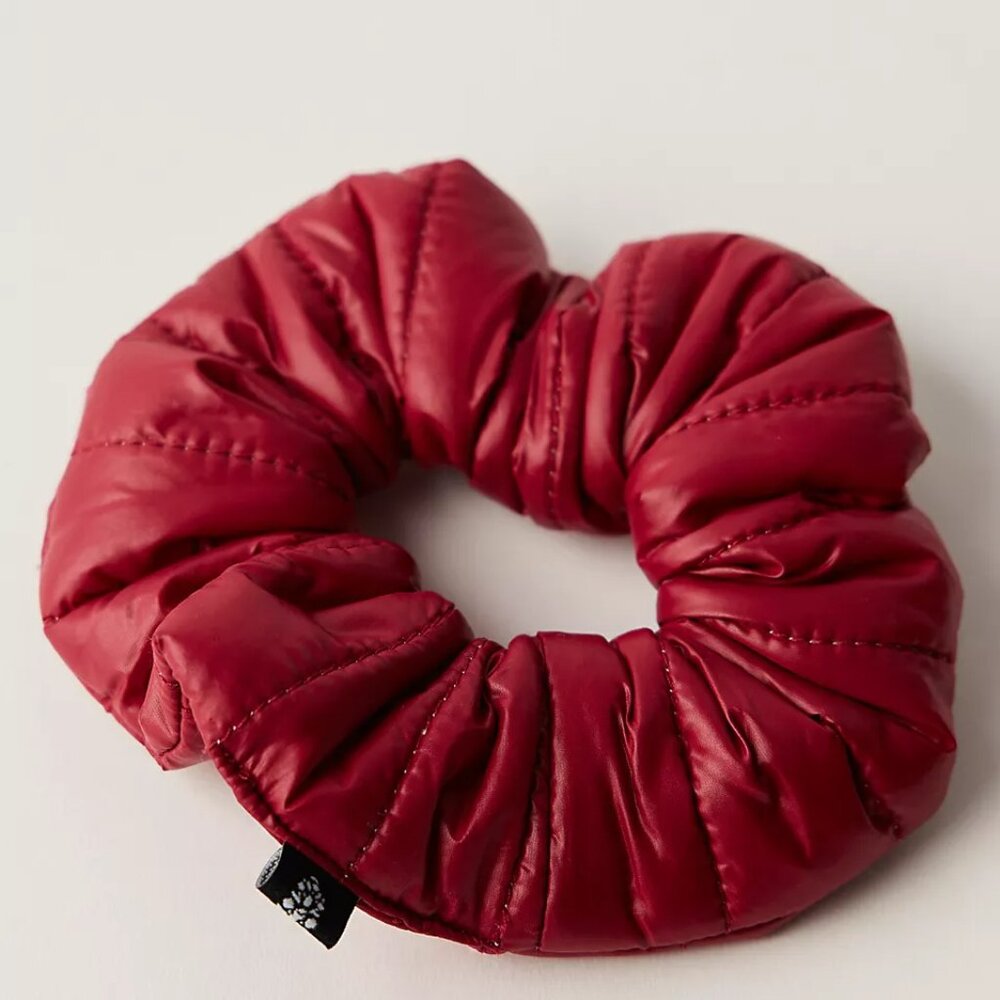 Free People Sports Puffer Scrunchie  (Clove) NWT